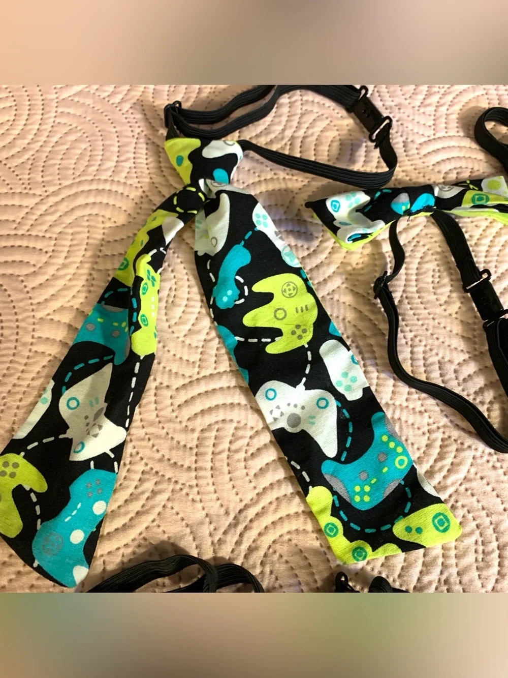 Handmade Kids Bow Tie Set - Colorful Patterned Adjustable Bow Ties